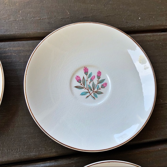 Vintage 1960s Wedgwood Pink Hope Teacups Saucers England Floral Rose Cottagecore - Picture 10 of 11